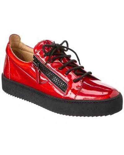 Pre-owned Giuseppe Zanotti May London Leather Sneaker Men's Red 47