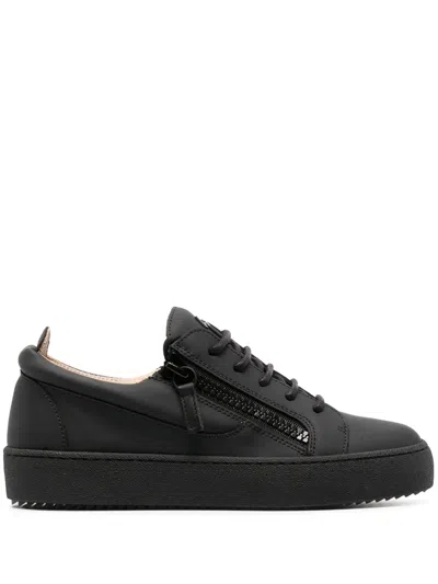Giuseppe Zanotti May London Leather Trainers In Black