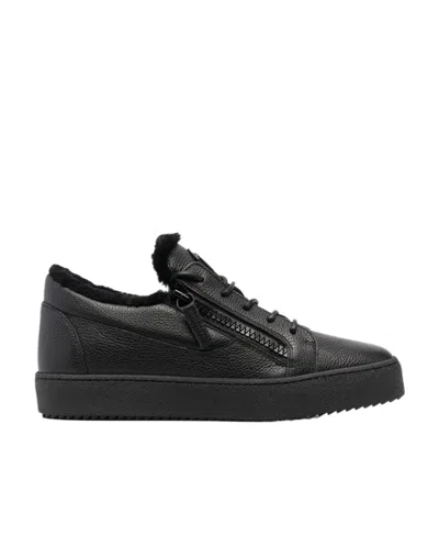 Giuseppe Zanotti May London Leather Sneakers In Black