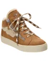 Giuseppe Zanotti Kriss Ice Velour Sneakers In Brown