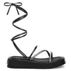 Giuseppe Zanotti Lace-up Leather Sandals In Black
