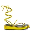 Giuseppe Zanotti Melburne Laces 32mm Slides In Yellow
