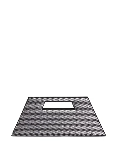 Giuseppe Zanotti Meloee Rhinestone Clutch In Silver