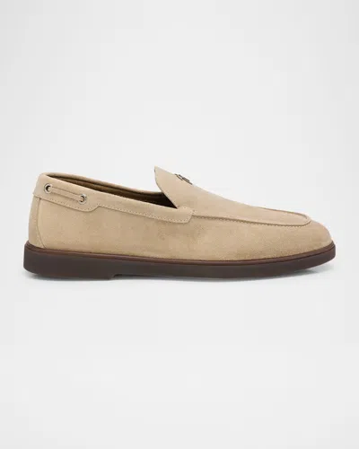 Giuseppe Zanotti Men's Berth 10 Suede Loafers In Fango