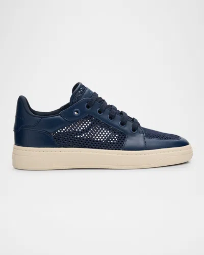 Giuseppe Zanotti Men's Birel Leather And Mesh Low-top Sneakers In Space
