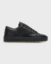 Giuseppe Zanotti Men's Brazileiro Croc-effect Leather Low-top Sneakers In Nero