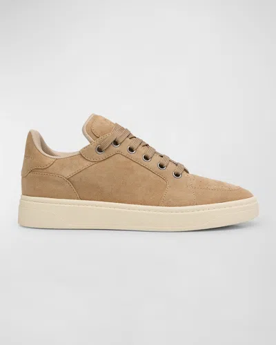 GIUSEPPE ZANOTTI MEN'S COLORATA SUEDE LOW-TOP SNEAKERS