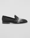 Giuseppe Zanotti Men's Flavio 20 Swarovski Crystal Loafers In Garnet