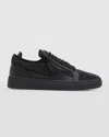 Giuseppe Zanotti Men's Gz 94 Crystal Leather Low Top Sneakers In Nero