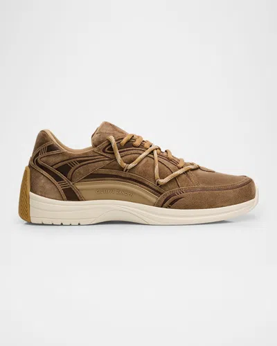 Giuseppe Zanotti Men's Gz Trail Suede Low-top Sneakers In Corda
