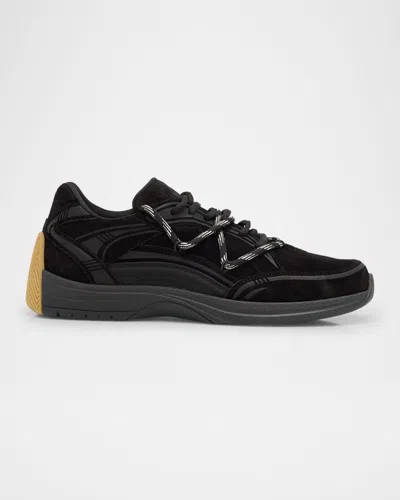 Giuseppe Zanotti Men's Gz Trail Suede Low-top Sneakers In Nero