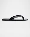 Giuseppe Zanotti Men's Hally 10 Croc-effect Leather Flip Flops In Nero