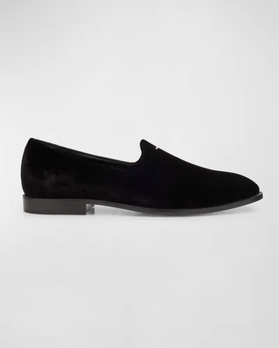 Giuseppe Zanotti Slip-on Suede Loafers In Black