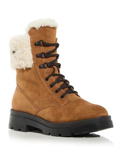 GIUSEPPE ZANOTTI MEN'S JAURE SHEARLING HIKING BOOTS