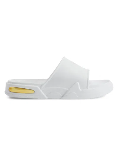 Giuseppe Zanotti Men's Leather Platform Slide Sandals In White