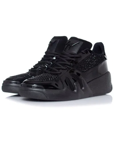 Pre-owned Giuseppe Zanotti Men's Leather Rhinestone Trainer (authentic Pre-loved)