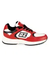 Giuseppe Zanotti Man Sneakers Red Size 11 Soft Leather In Red Multi