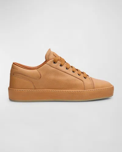 Giuseppe Zanotti Men's Norbel Leather Low-top Sneakers In Naturale