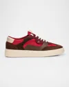 Giuseppe Zanotti Gz94 Suede Panelled Sneakers In Red