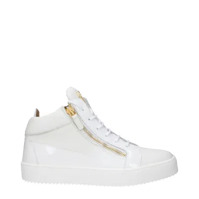GIUSEPPE ZANOTTI GIUSEPPE ZANOTTI MEN'S WHITE LEATHER SNEAKERS
