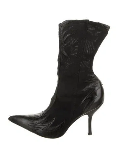 Pre-owned Giuseppe Zanotti Mesh Sock Boots In Black