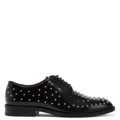 Giuseppe Zanotti Metal Dots Derby Shoes In Black