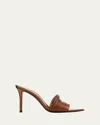 Giuseppe Zanotti Metallic Multi-strap Stiletto Slide Sandals In Ruggine