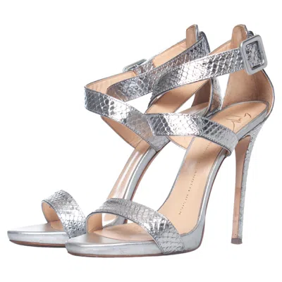 Pre-owned Giuseppe Zanotti , Metallic Sandals In Gray