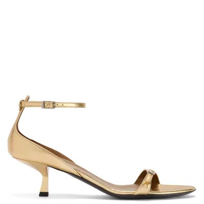 Giuseppe Zanotti Micky Buckles Laminated Buckle Ankle Strap Sandals In Gold