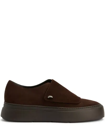 Giuseppe Zanotti Mike Leather Sneakers In Brown