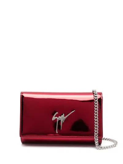 Giuseppe Zanotti Mini Cleopatra Clutch Bag In Red