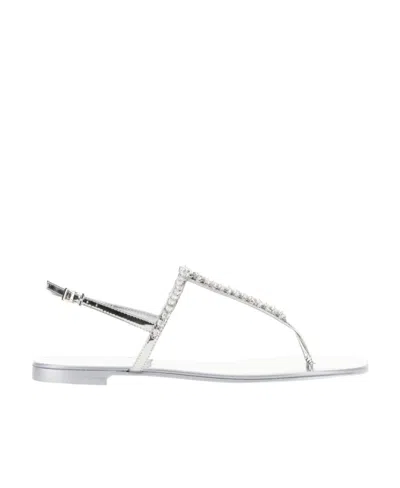 Giuseppe Zanotti Minnah Crystal-embellished Sandals In White