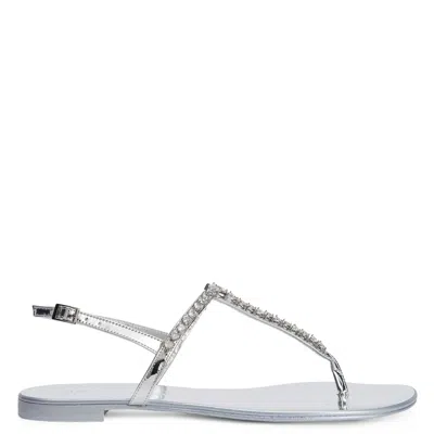 Giuseppe Zanotti Minnah Crystal-embellished Sandals In Silver