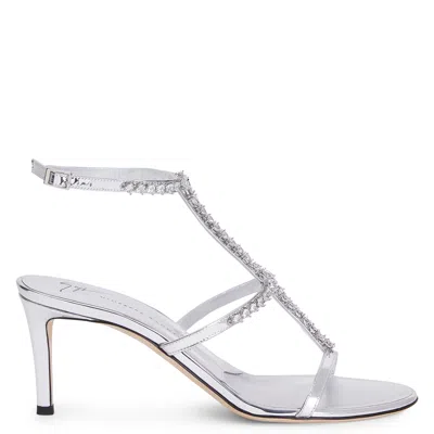 Giuseppe Zanotti Crystal Embellishment High-heeled Sandals In Silver