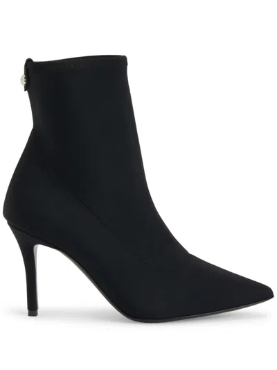 Giuseppe Zanotti Mirea 90mm Canvas Ankle Boots In Black