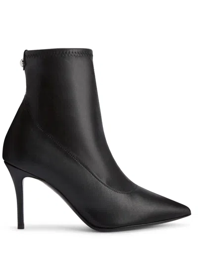 Giuseppe Zanotti Mirea 90mm Leather Ankle Boots In Black