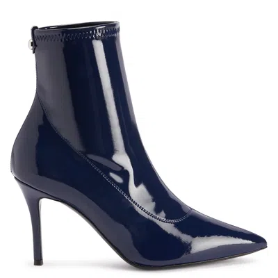 Giuseppe Zanotti Mirea 90mm Leather Ankle Boots In Blue