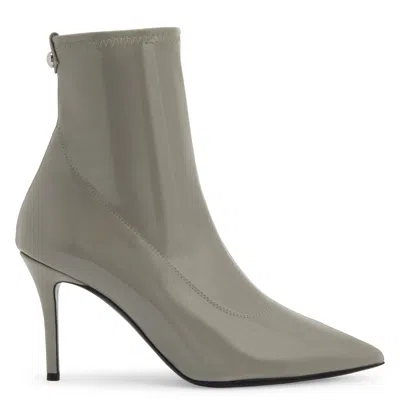 Giuseppe Zanotti Mirea 90mm Patent-leather Boots In Grey