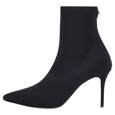 Pre-owned Giuseppe Zanotti 'mirea' Nylon Sock Ankle Boots In Black