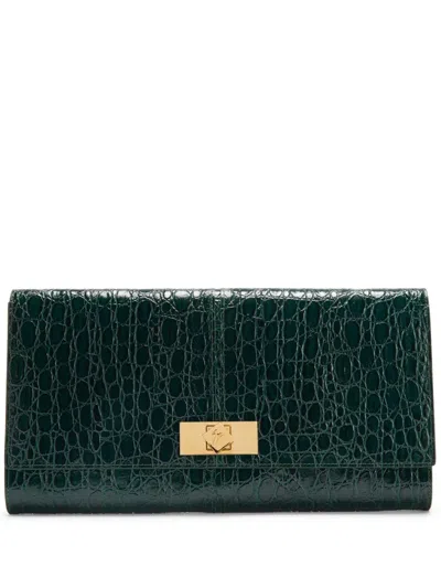 Giuseppe Zanotti Montserrat Croco Clutch Bag In Green