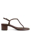 Giuseppe Zanotti 40mm Thong-strap Sandals In Brown