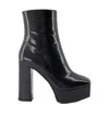 Giuseppe Zanotti Morgana 120mm Crocodile-effect Ankle Boots In Black