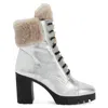 Giuseppe Zanotti Moyra 90mm Metallic-effect Boots In Silver