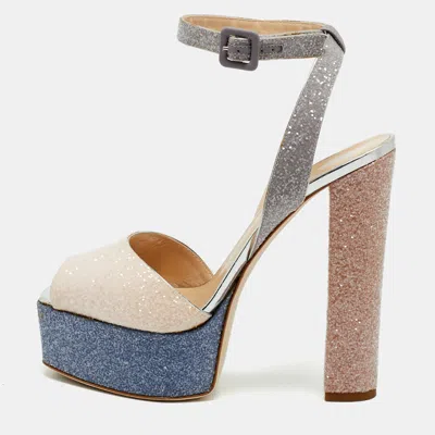 Giuseppe Zanotti Multicolor Glitter Lavinia Platform Sandals