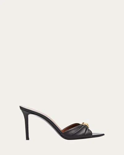 Giuseppe Zanotti Nappa Leather Gem Sandals In Black