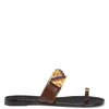 Giuseppe Zanotti Nefertiti Flat In Brown