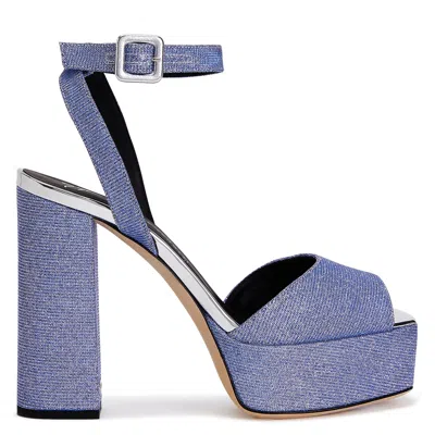 Giuseppe Zanotti Glittered Platform Sandals In Purple