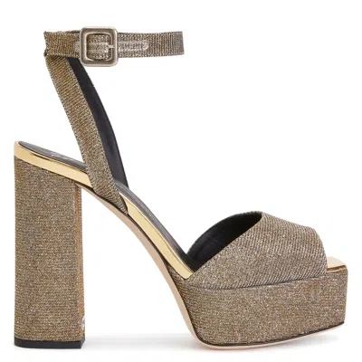 Giuseppe Zanotti New Betty Platform Sandals In Gold