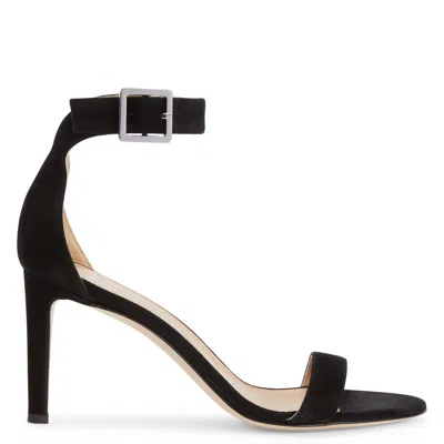 Giuseppe Zanotti Neyla 85 Suede Sandals In Black