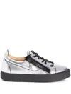 Giuseppe Zanotti Nicki Lace-up Sneakers In Silber